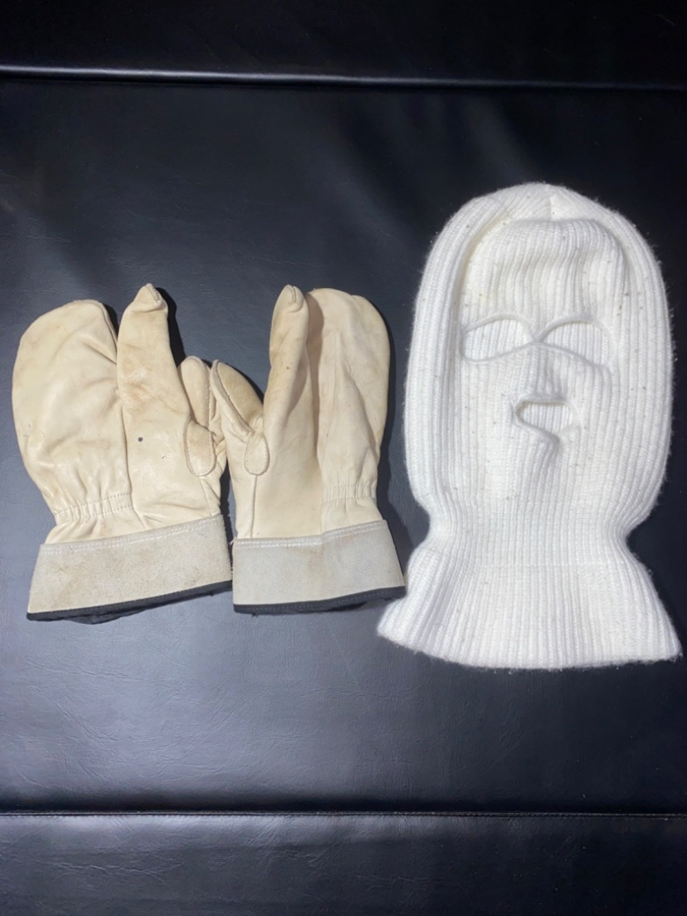 Hunting Gloves With Liner Size Medium With White Ski Mask Combo